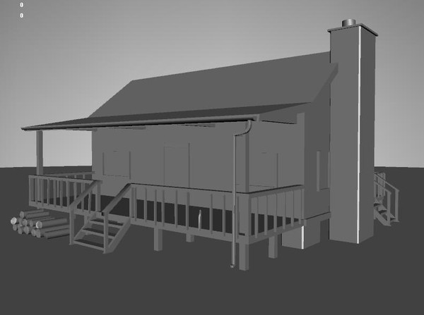 log cabin 3d obj - Log Cabin   GAME READY 360* View by Monkey Wrench